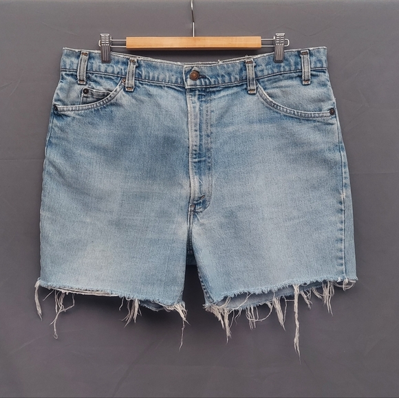 Levi's Pants - Vintage Levi's Distressed Denim Shorts Size 38 Blue Jean Cutoffs